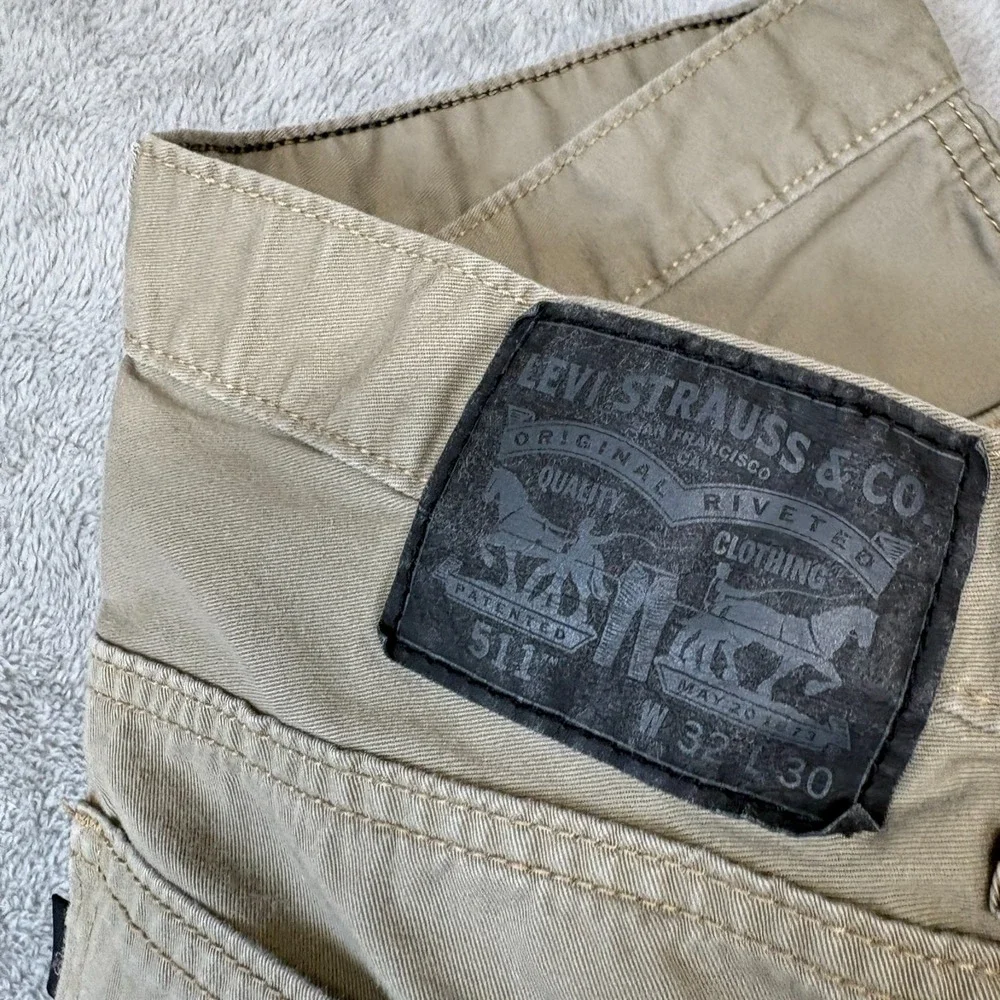 Levis 511 Jeans Mens 32X30‎ Tan Slim Straight Low Rise Modern Twill Preppy